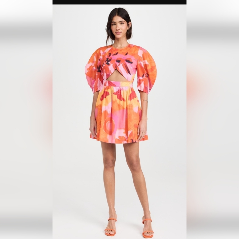 New De Loreta 'Candelaria' Orange Dress Size Small - Picture 3 of 7